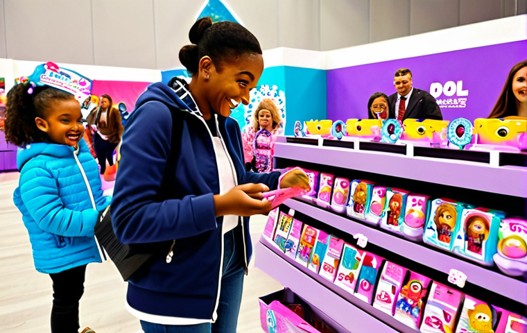 **

"A brightly lit convention hall filled with families enjoying a 'LOL Surprise' unboxing event. Focus on a young girl, fully clothed in a cute, age-appropriate outfit, excitedly opening a 'LOL Surprise' doll capsule with her mother. Background shows colorful 'LOL Surprise' displays and other children participating. Safe for work, appropriate content, family-friendly atmosphere, perfect anatomy, natural proportions, professional photography, high quality."

**