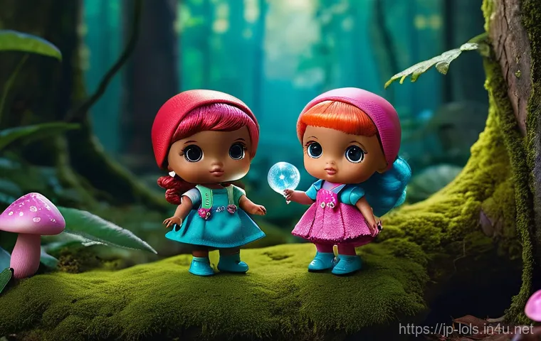 LOL 서프라이즈를 활용한 놀이 아이디어 - A charming scene capturing multiple LOL Surprise dolls enjoying a festive 'Cherry Blossom Picnic.' T...