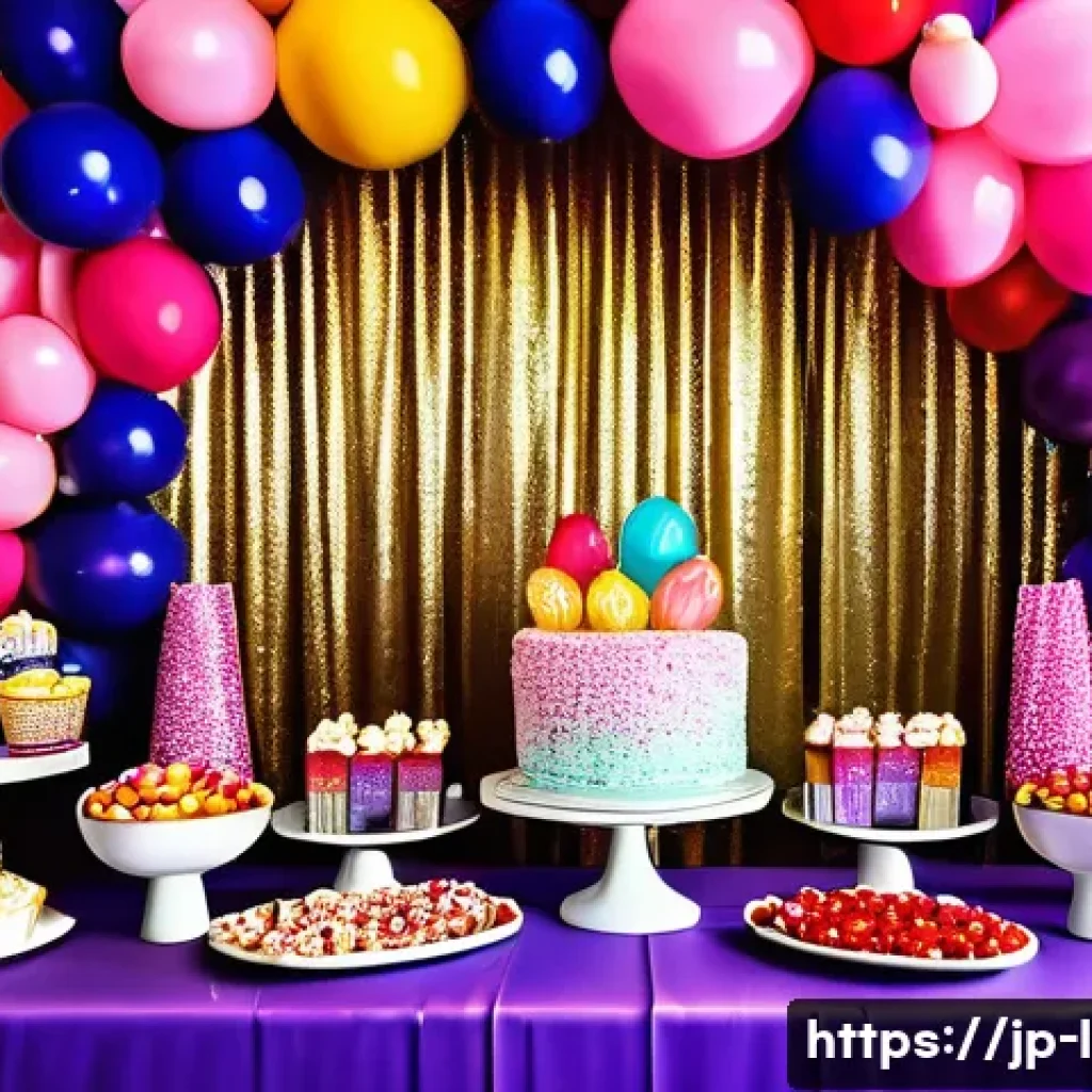 LOL 서프라이즈를 주제로 한 키즈 파티 아이디어 - **Vibrant LOL Surprise Party Photobooth and Sweets Buffet**
    A dazzling and colorful LOL Surprise...