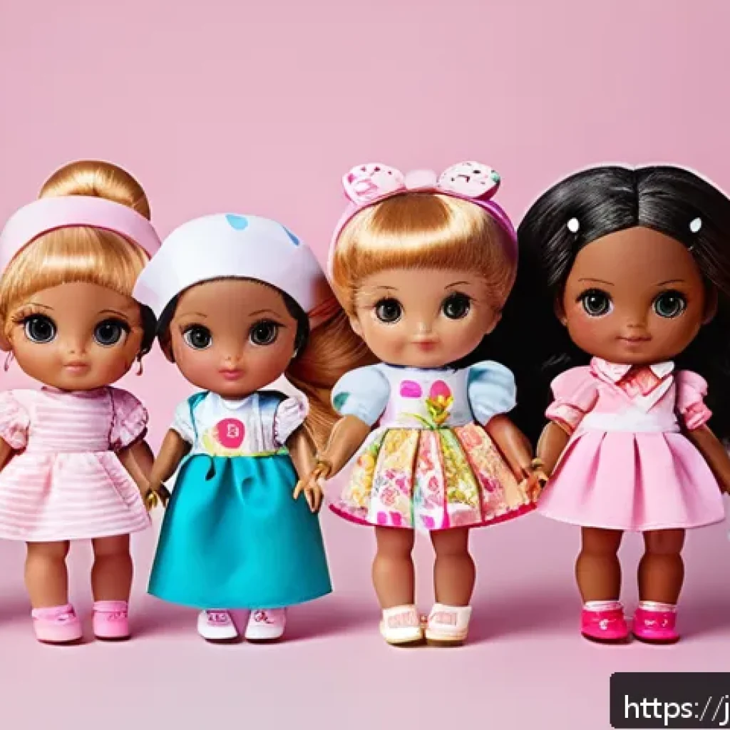 LOL 서프라이즈와 관련된 영화 애니메이션 시리즈 - A vibrant, colorful scene featuring a diverse group of LOL Surprise dolls, each showcasing unique pe...