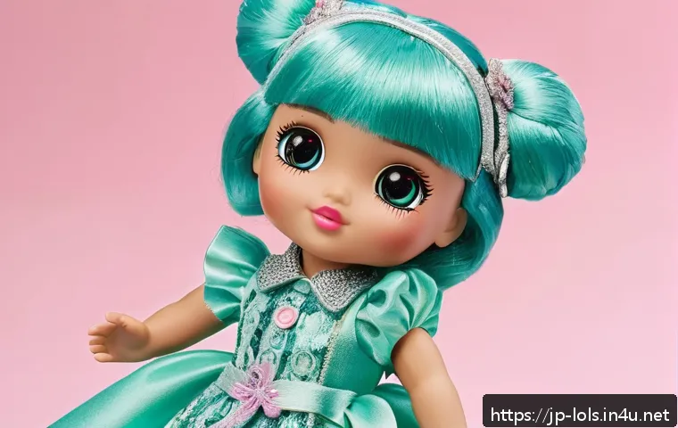 LOL 서프라이즈의 최신 패션 트렌드 연계 - A detailed close-up of a LOL Surprise doll dressed in a luxurious velvet-inspired outfit with soft t...