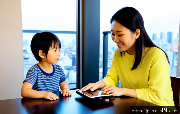 LOL 서프라이즈의 글로벌 소비자 만족도 조사 - Photorealistic lifestyle scene of a Japanese mother and young child at a bright Tokyo apartment tabl...